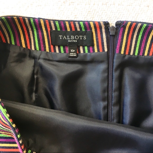 Talbot's Pencil Skirt - Multi-color stripe sz 10P - Picture 4 of 8